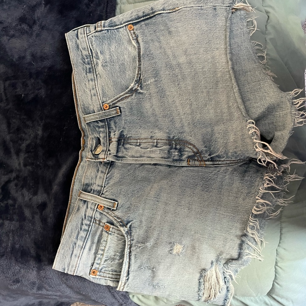 Levi light wash shorts